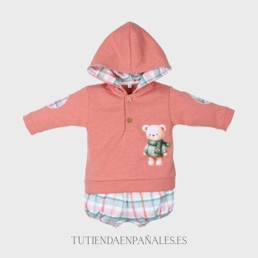 Conjunto sudadera capucha OSO BUFANDA