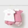 Conjunto 2 piezas algodón Mayoral MARIPOSA rosa empolvado