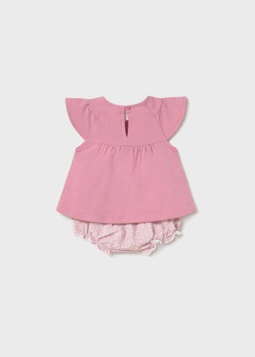 Conjunto 2 piezas algodón Mayoral MARIPOSA rosa empolvado - Imagen 4