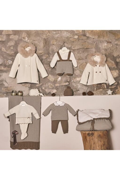 Conjunto 3p lana Juliana CUADRITOS 2 COLORES familia Nana - Imagen 2