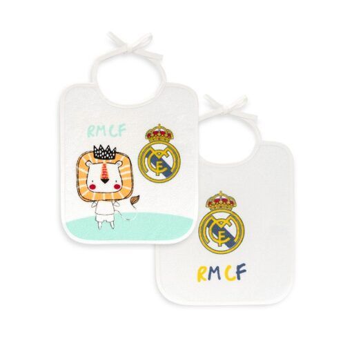 Pack 2 BABEROS rizo plastificado oficial Real Madrid