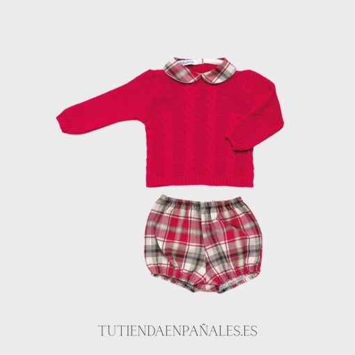 Conjunto pantalón Juliana CUADROS TRENZAS familia Burbuja
