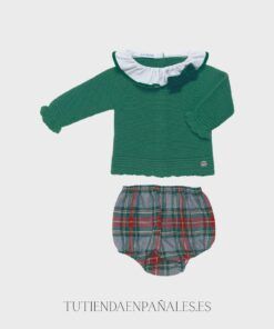 Conjunto pantalón Juliana CUADROS VOLANTE familia Chispa
