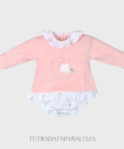 Conjunto sudadera ranita OVEJITA LUNA rosa