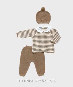 Conjunto 3p lana Juliana CUADRITOS 2 COLORES familia Nana