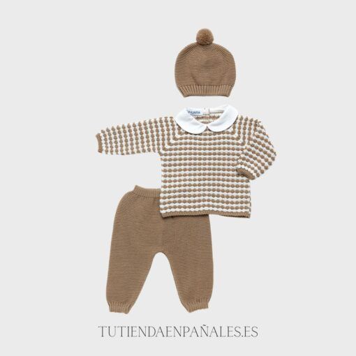 Conjunto 3p lana Juliana CUADRITOS 2 COLORES familia Nana