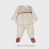 Conjunto polainas 2 piezas HOJAS beige