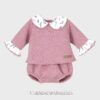Conjunto sudadera niña PERRITOS rosa