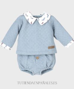 Conjunto sudadera niño PERRITOS azul