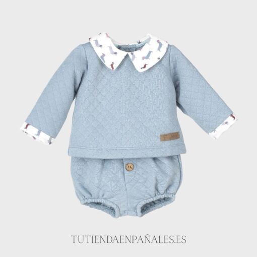 Conjunto sudadera niño PERRITOS azul