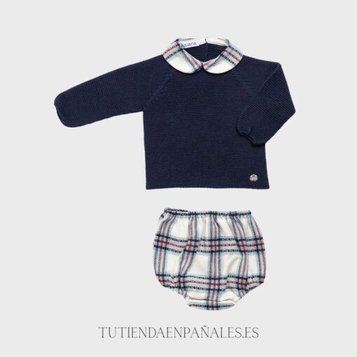 Conjunto pantalón Juliana CUADROS CUELLO familia Hechizo