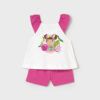 Conjunto short Mayoral NIÑA FLOR fucsia