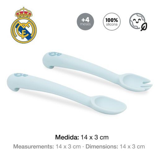 Pack cuchara y tenedor de silicona oficial Real Madrid - Imagen 5