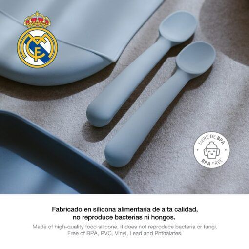Pack cuchara y tenedor de silicona oficial Real Madrid - Imagen 3
