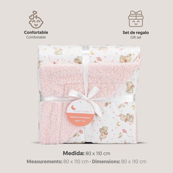 Manta infantíl borreguillo ELEFANTE - Imagen 3