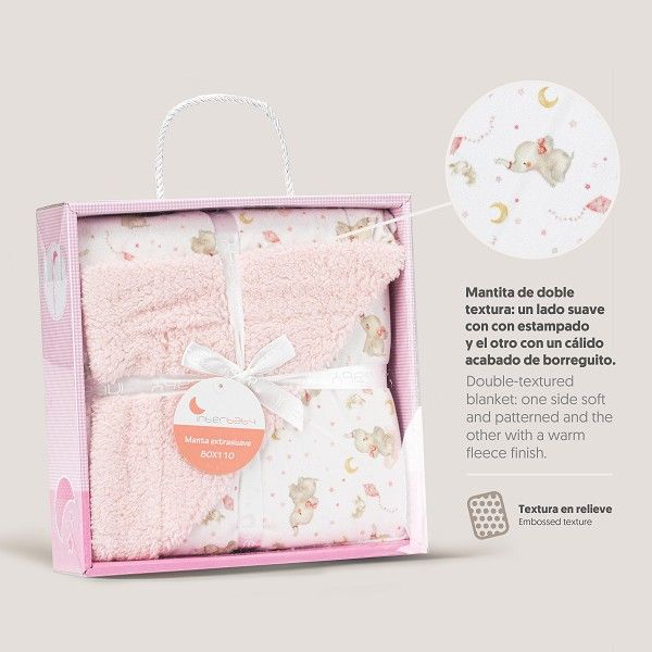 Manta infantíl borreguillo ELEFANTE - Imagen 2