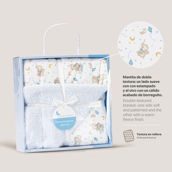 Manta infantíl borreguillo ELEFANTE - Imagen 4