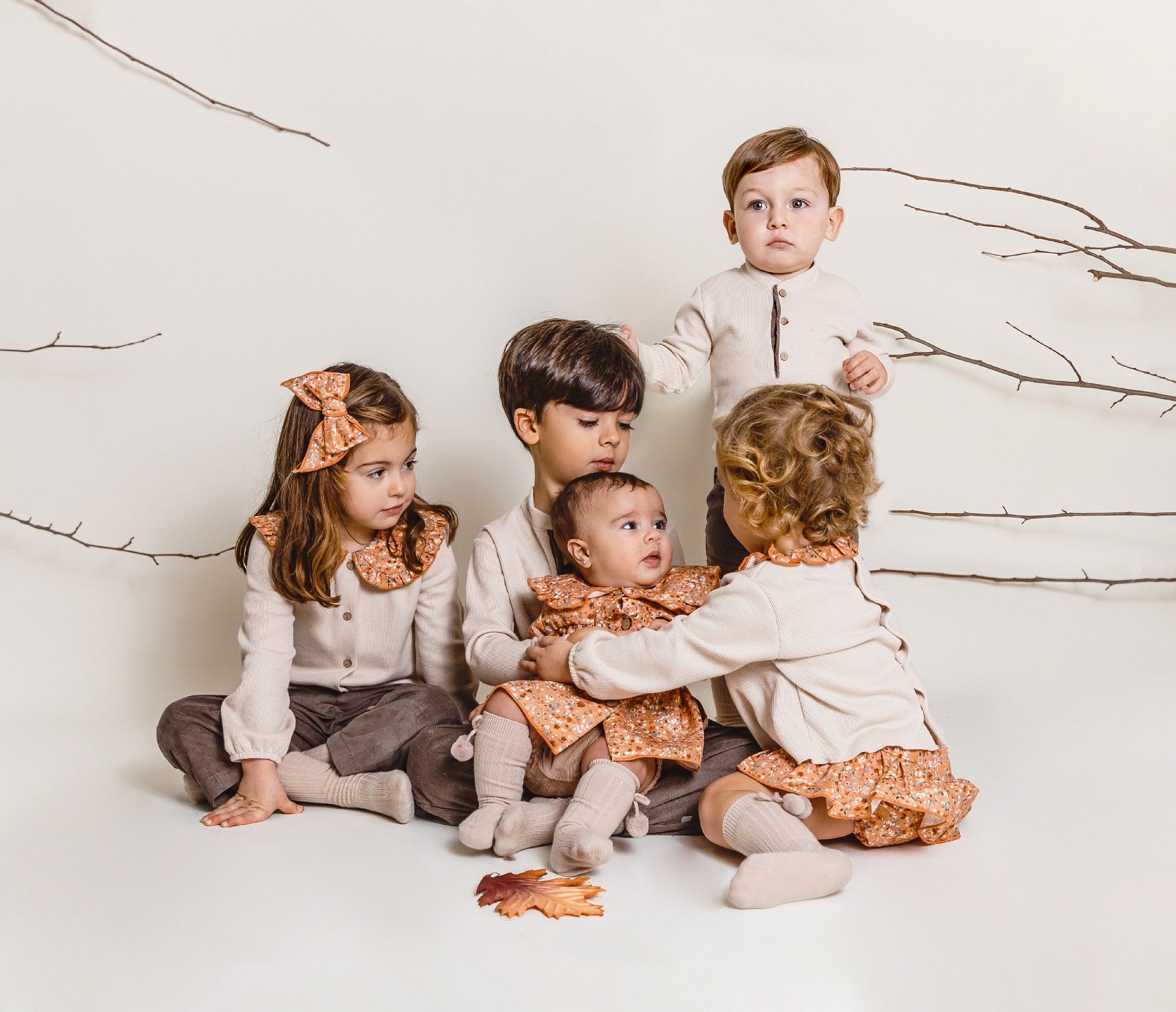 Conjunto pololo bragas TERRACOTA FLORES - Imagen 5