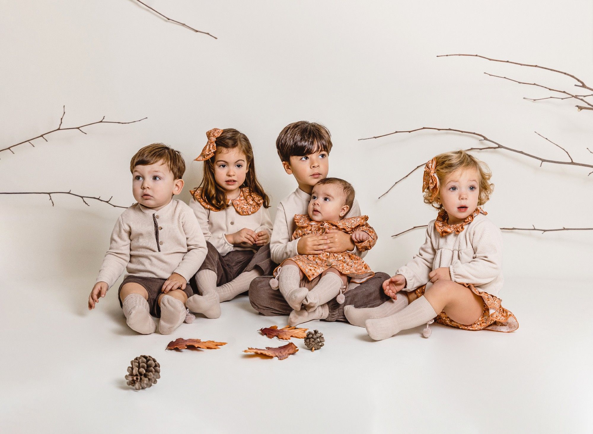 Conjunto pololo bragas TERRACOTA FLORES - Imagen 4