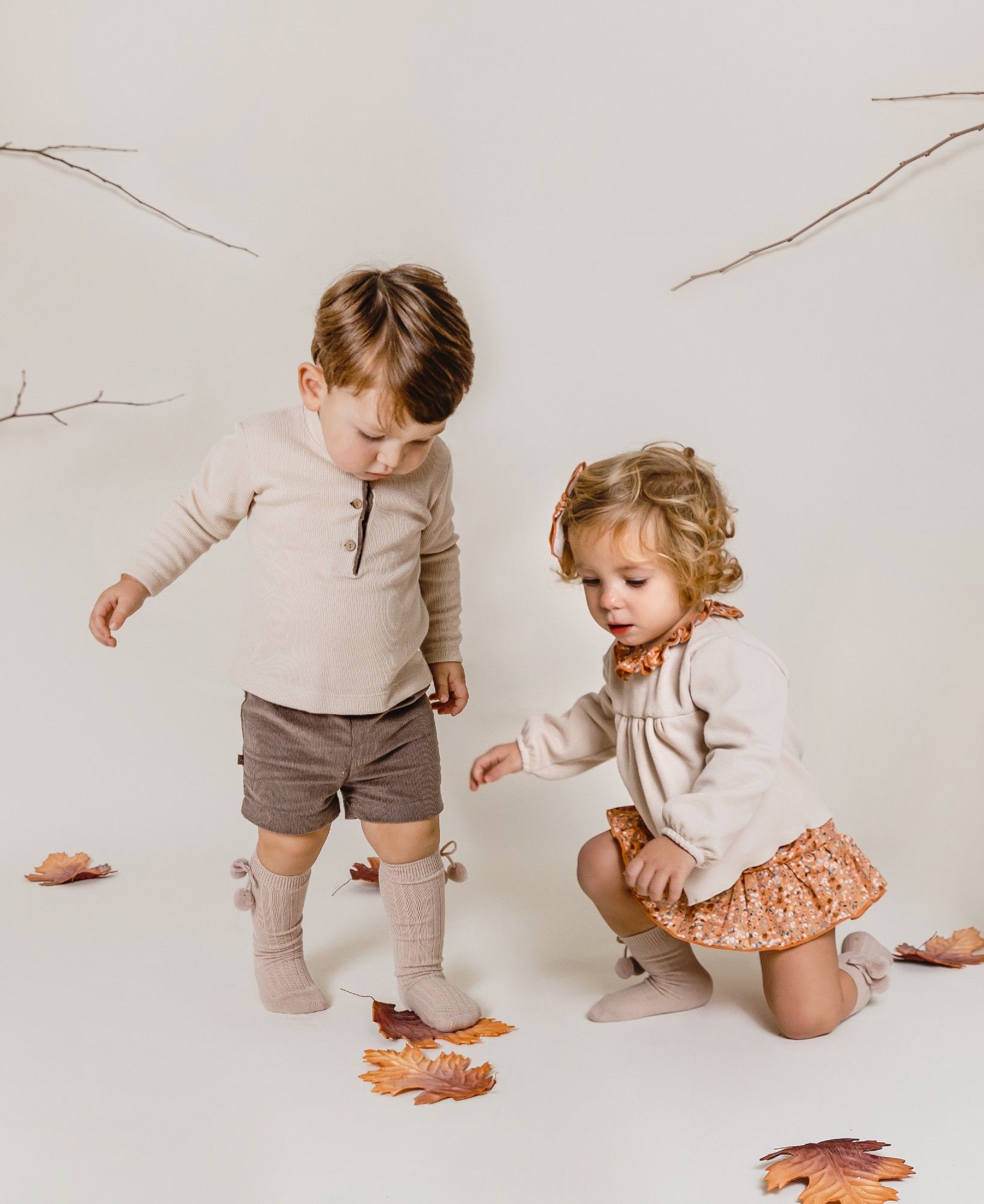 Conjunto pololo bragas TERRACOTA FLORES - Imagen 3