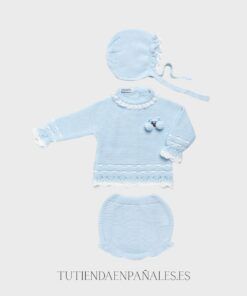 Conjunto lana 3 piezas braga Juliana BODOQUES 2 COLORES