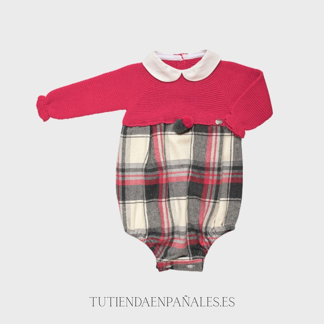 Pelele cuerpo punto tela Juliana TELA CUADROS familia Amapolas