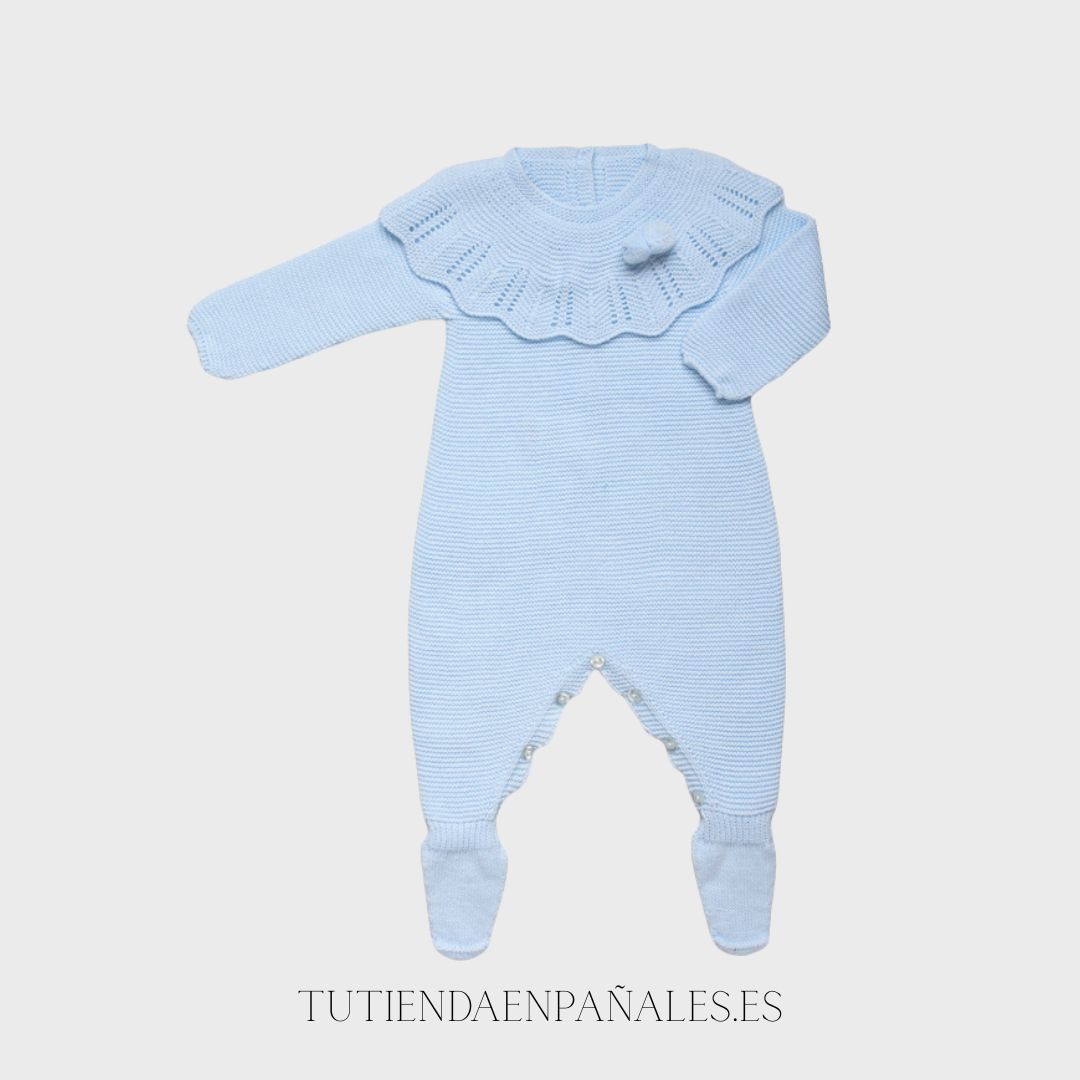 Pelele lana con pie Juliana CUELLO VOLANTE