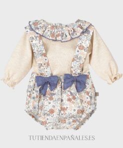 Conjunto pololo tirantes doble lazada FLORAL