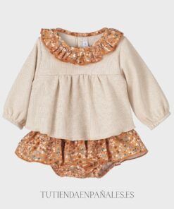 Conjunto pololo bragas TERRACOTA FLORES