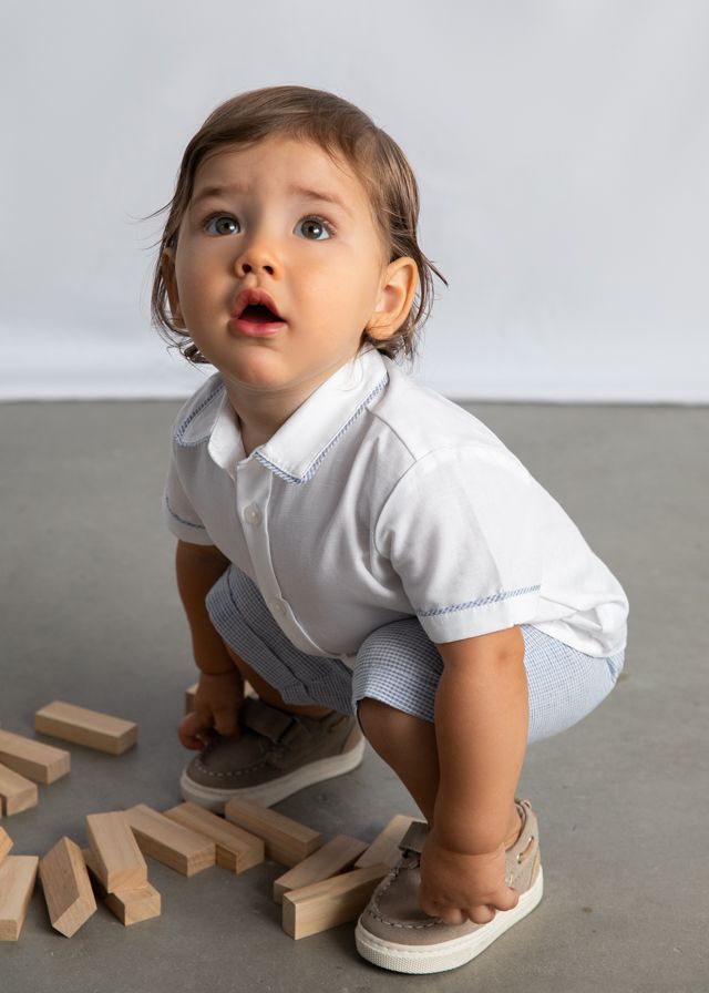 Conjunto bermuda lino Mayoral CUADROS