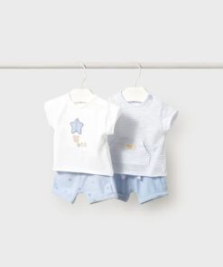 Conjunto 2 piezas algodón Mayoral ESTRELLA COMETA celeste