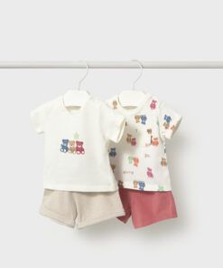 Conjunto 2 piezas algodón Mayoral OSITO PELUCHE terracota