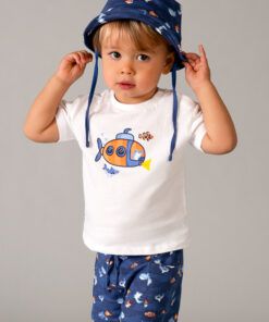 Conjunto baño camiseta y gorro Mayoral SUBMARINO