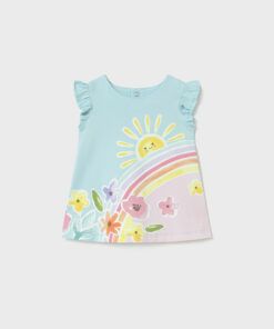 Vestido algodón Mayoral ARCOIRIS azul