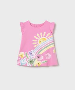 Vestido algodón Mayoral ARCOIRIS chicle