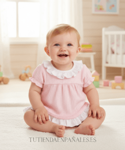 Conjunto pololo GOFRE CUELLO VOLANTE niña
