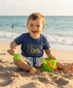 Conjunto camiseta polo y calzonas PECES