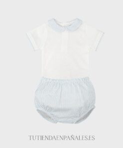 Conjunto body cuello bebé y ranita NAÚTICO Babidu familia Mirada