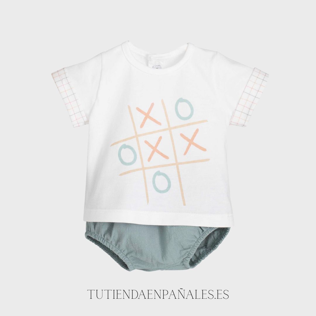 Conjunto camiseta pololo TRES EN RAYA - Imagen 3