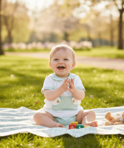 Conjunto algodón VICHY VERDE Babidu familia Dulzura