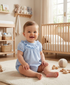 Pelele cuello bebé familia VICHY