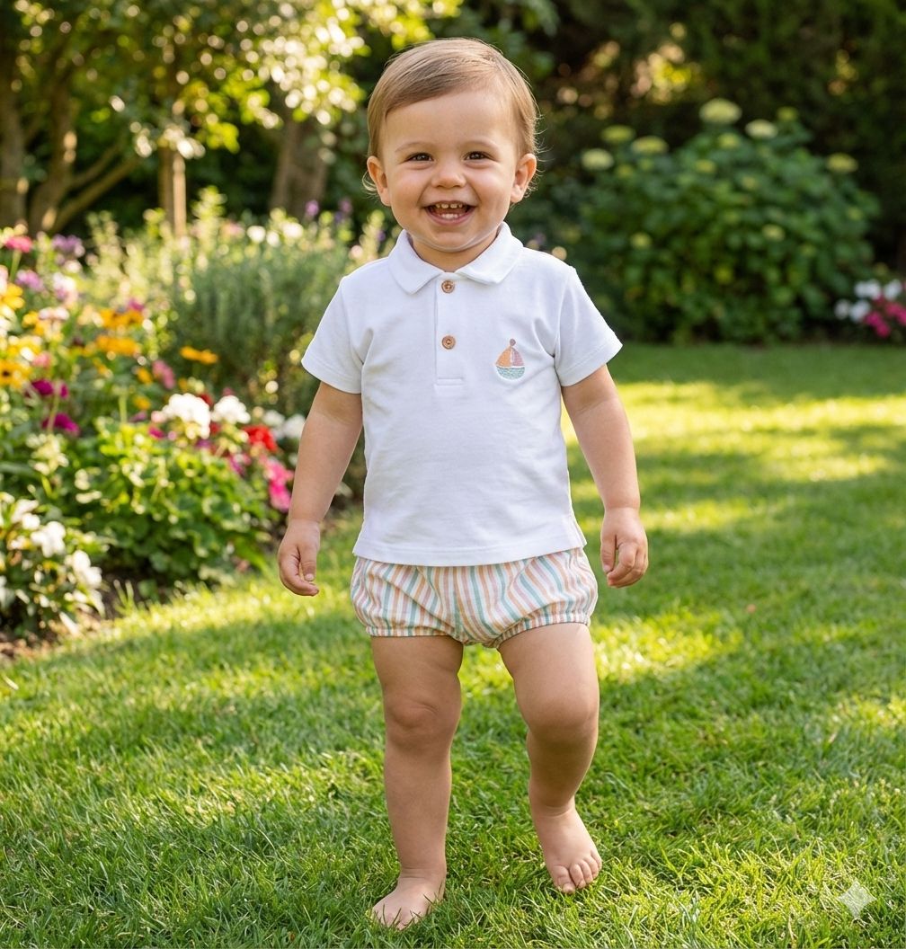 Conjunto polo 2 piezas familia MARINERA