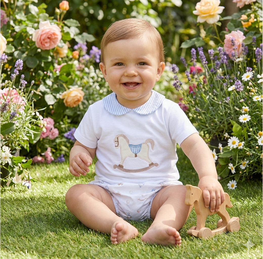 Conjunto algodón 2 piezas familia CABALLO BALANCÍN