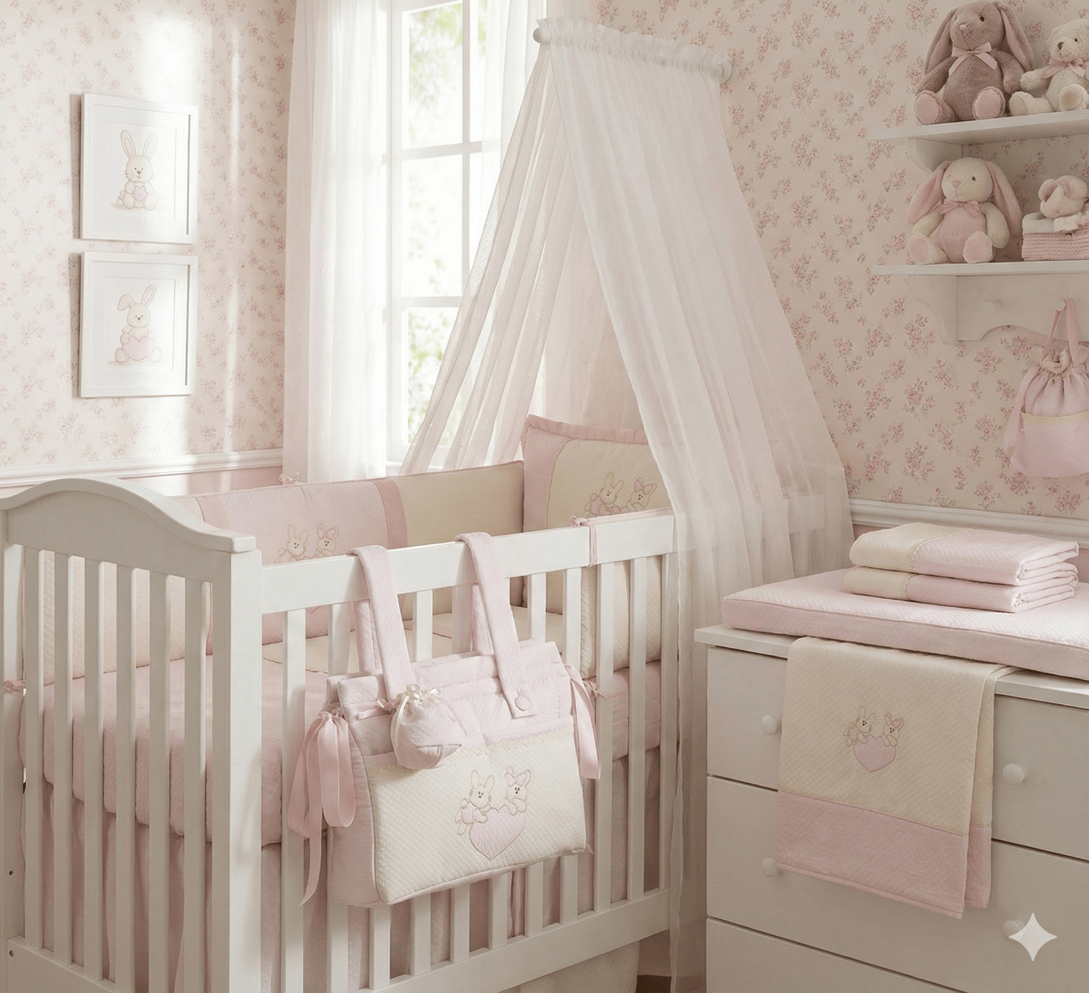 Bolso coche y cuelgachupete Micos modelo CONEJITOS