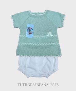 Conjunto hilo manga corta y pololo de bambula DULCE VERANO