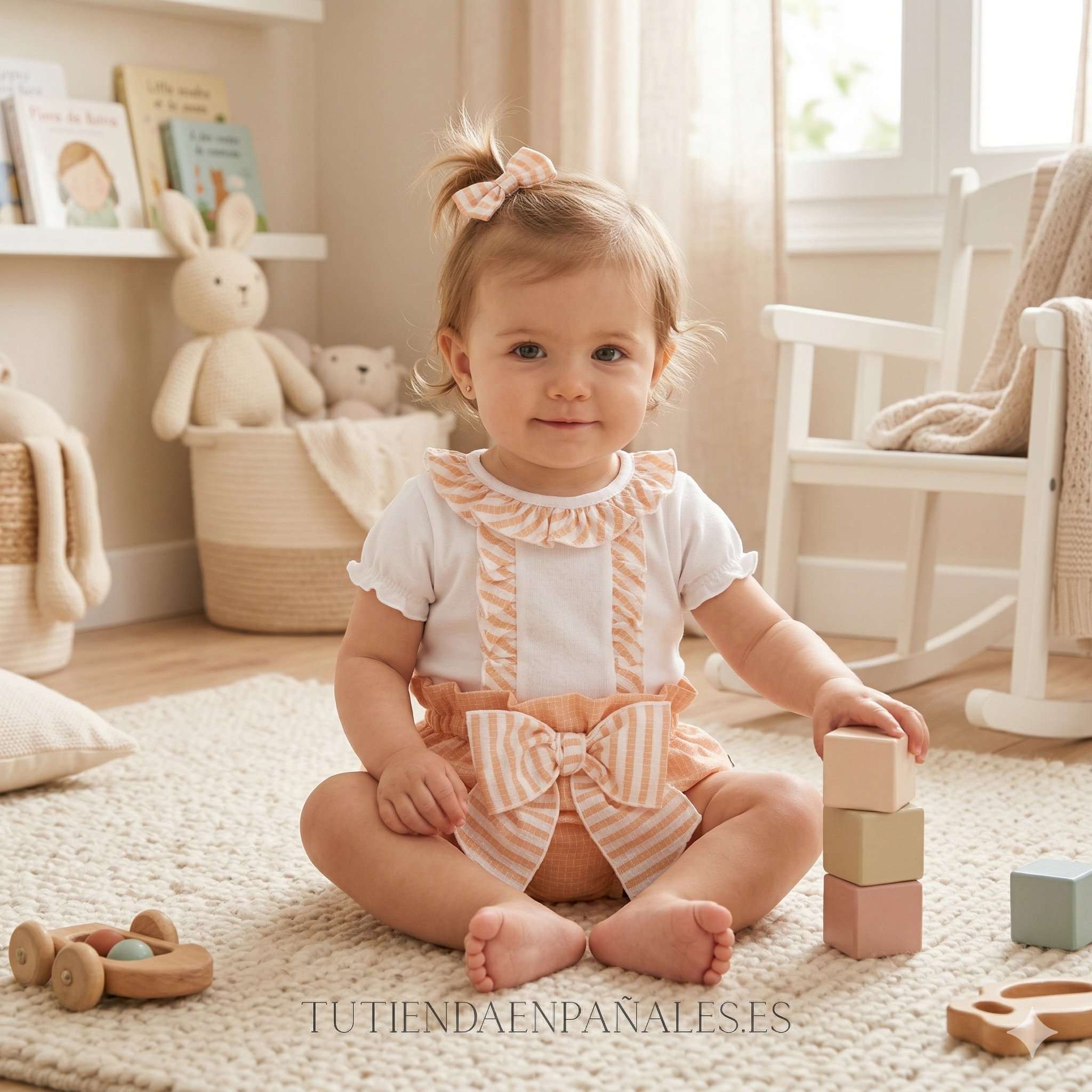 Conjunto pololo niña GRAN LAZADA melocotón