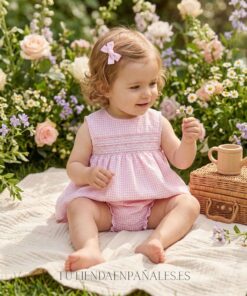 Jesusín con braga VICHY PUNTO INGLES rosa