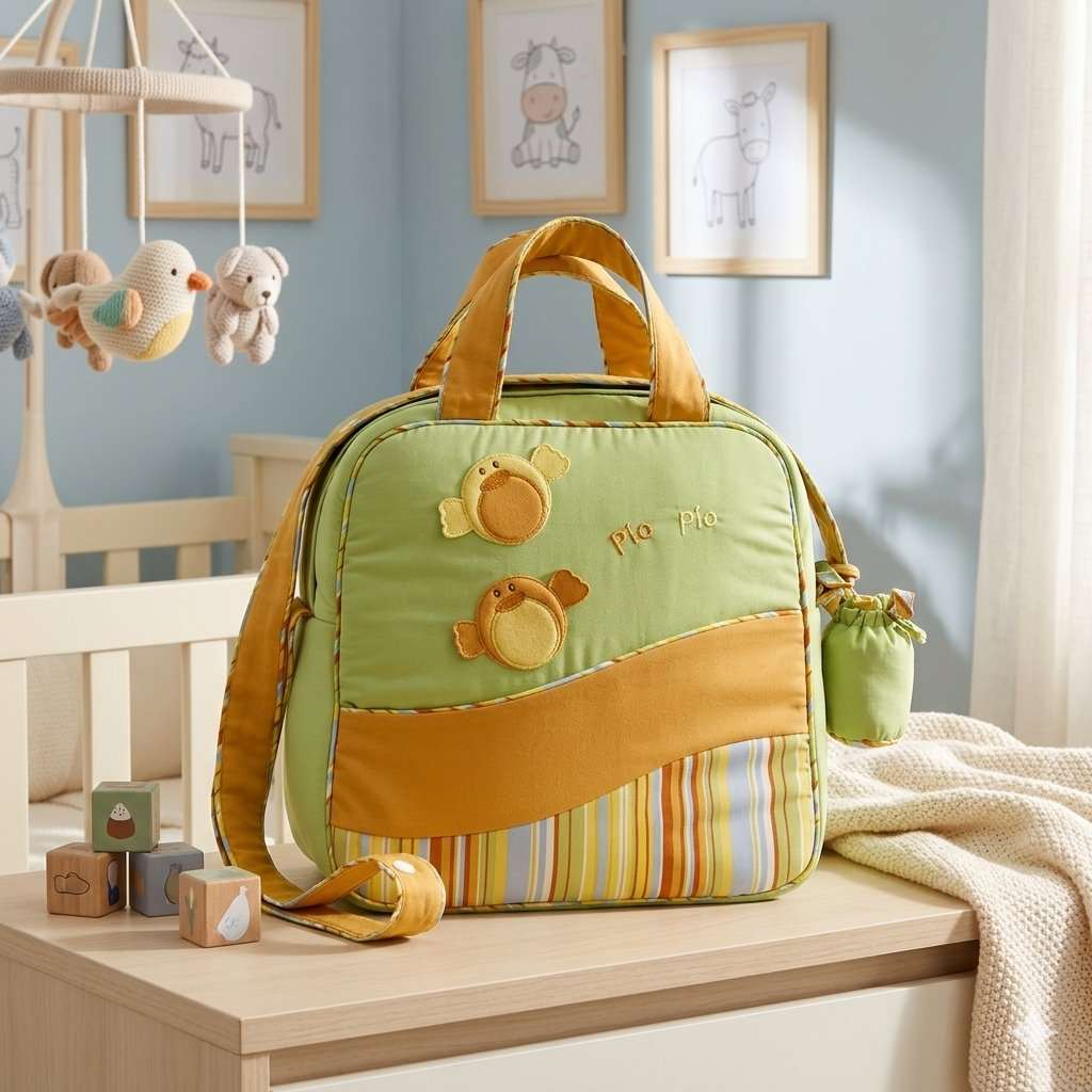 Bolso con cuelga chupete Micos modelo PIO PIO