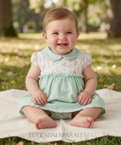 Pelele falda VICHY FLORES Babidu familia Dulzura