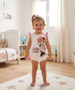 Pelele infantíl algodón MINNIE CORAZONES